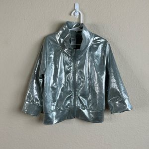Cropped Metallic Jacket Balera Performance Dance Jacket Size Small
